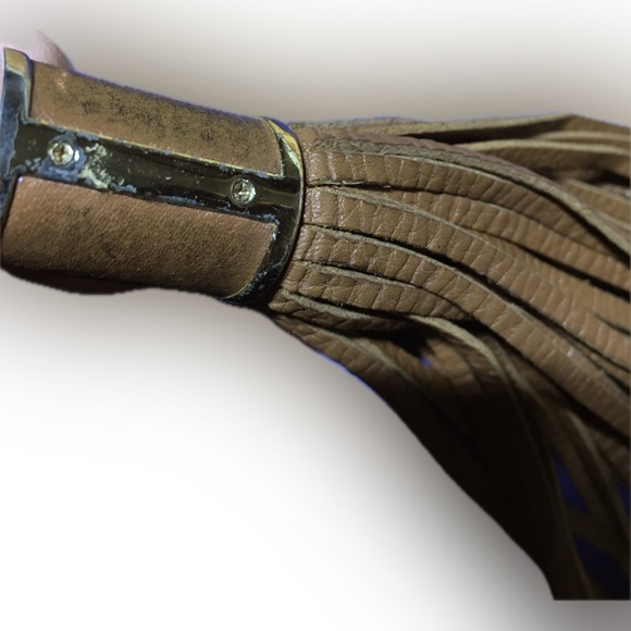 Michael Kors Tassel Charm Hang Tag Silver/Gold Tone Keychain Key Ring Fob Charm - Picture 9 of 13